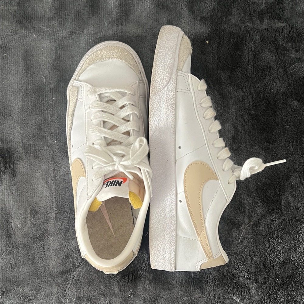 Nike White and Tan Blazers